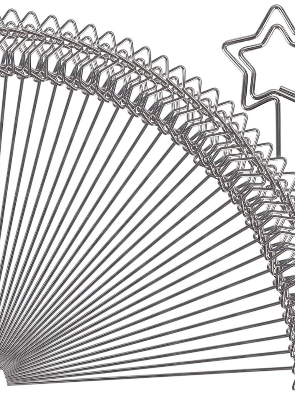 50pcs 4.7''L Star Ring Loop Round Shape DIY Craft Wire Clip Card Holder